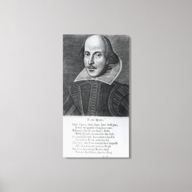 Einleitung, "Herr William Shakespeares Leinwanddruck (Vorderseite)