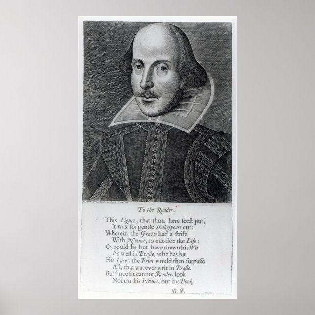 Einleitung, "Herr William Shakespeares Poster (Vorne)