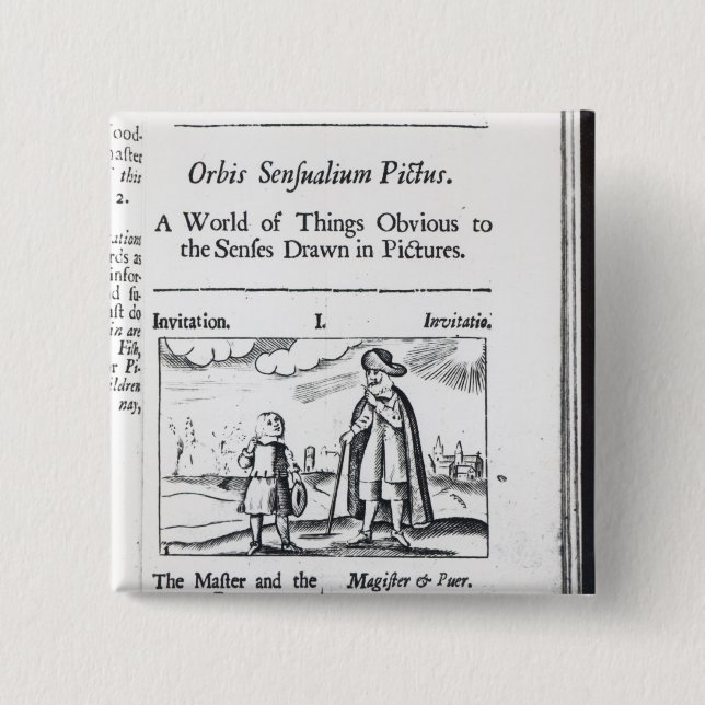 Einleitung zu 'Orbis Sensualium Pictus Button (Vorderseite)