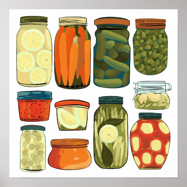 Einmachen von Vorratsküchen-Pickles Poster (Vorne)