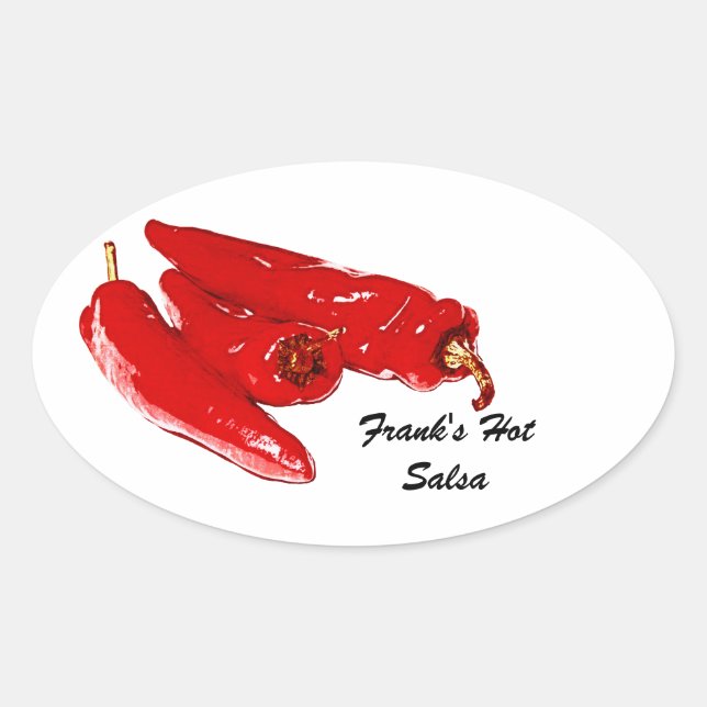 einmachender Aufkleber der glühenden Salsa (Vorderseite)