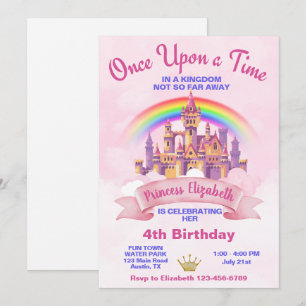 Einmal auf der Burg von Prinzessin Geburtstag Einladung