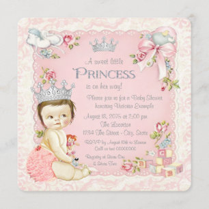 Einmal auf eine Zeit Princess Babydusche Einladung