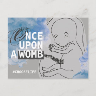 EINMAL AUF EINER FRAU #CHOOSELIFE POSTKARTE