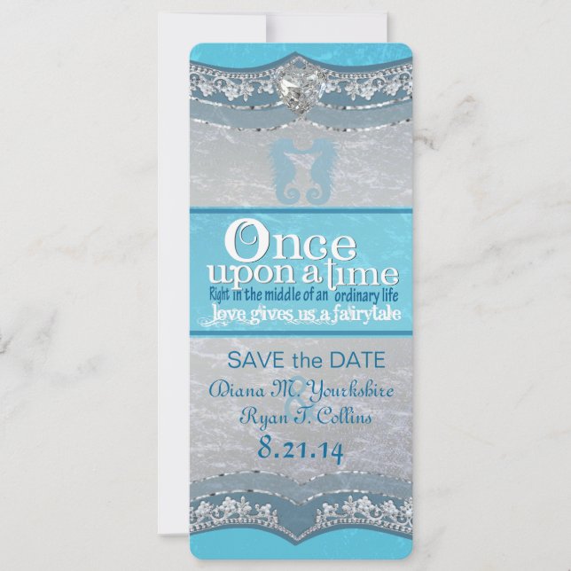 Einmal auf einer Hochzeit Save the Date am Strand (Vorderseite)