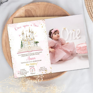 Einmal-auf-einmal Prinzessin 1. Party-Foto-Einladu Einladung