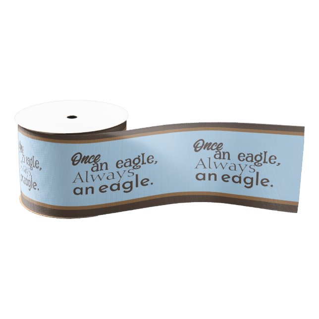 Einmal ein Adler, immer ein Adler. Brown Pastel Bl Ripsband (Spule)