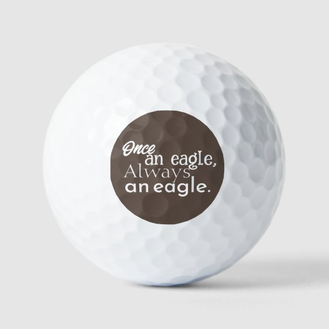 Einmal ein Adler, immer ein Adler. White Dark Brow Golfball (Vorderseite)