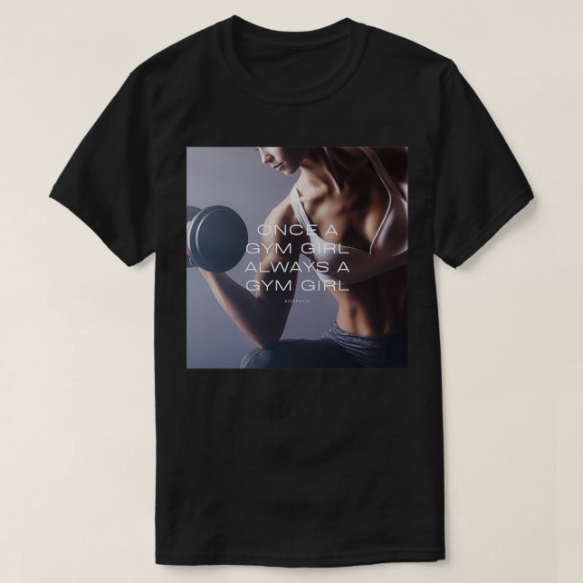 Einmal ein Gymnastikmädchen immer ein Fitnessmädch T-Shirt (Design vorne)