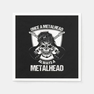Einmal ein Metalhead immer ein Gitarrist aus Metal Serviette