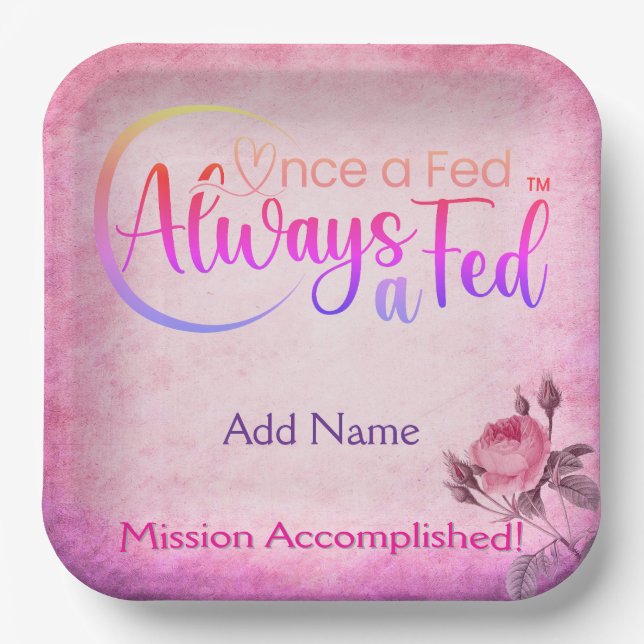 Einmal Gefüttert immer a Gefüttert Pappteller (Vorderseite)