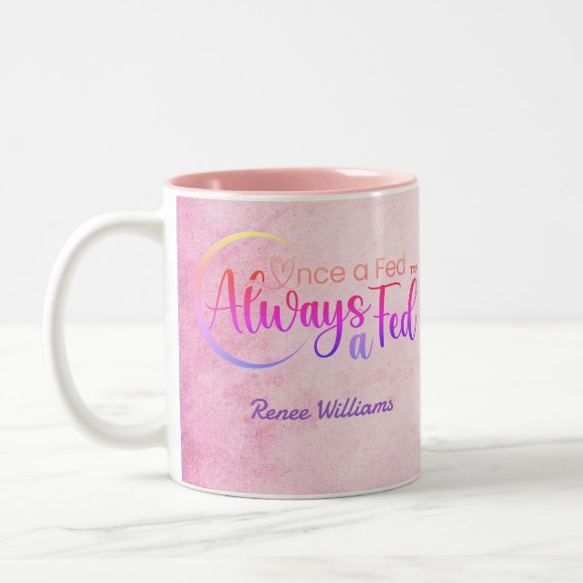 Einmal Gefüttert immer a Gefüttert Zweifarbige Tasse (Links)