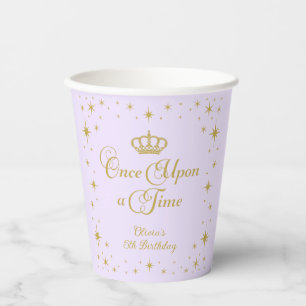 Einmal Gold Prinzessin zum Geburtstag Pappbecher