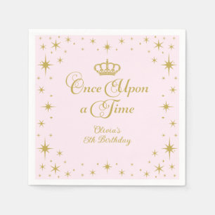 Einmal Gold Prinzessin zum Geburtstag Serviette