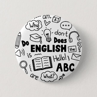 Einmal im Leben Idiom Design Englischlernen Button