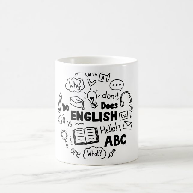 Einmal im Leben Idiom Design Englischlernen Kaffeetasse (Mittel)