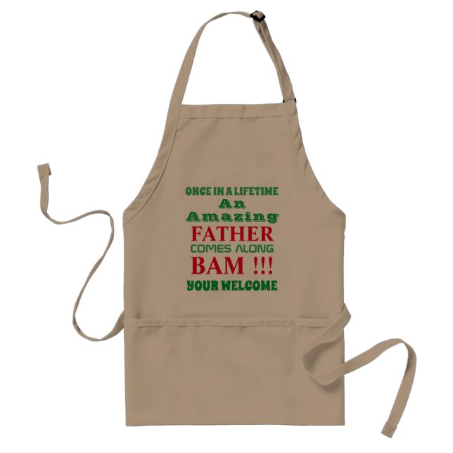 Einmal im Leben Phantastischer Vater Bar B Que Schürze (Vorne)