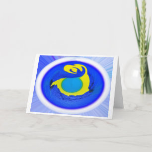 Einmal in einem blauen Mond Feiertagskarte