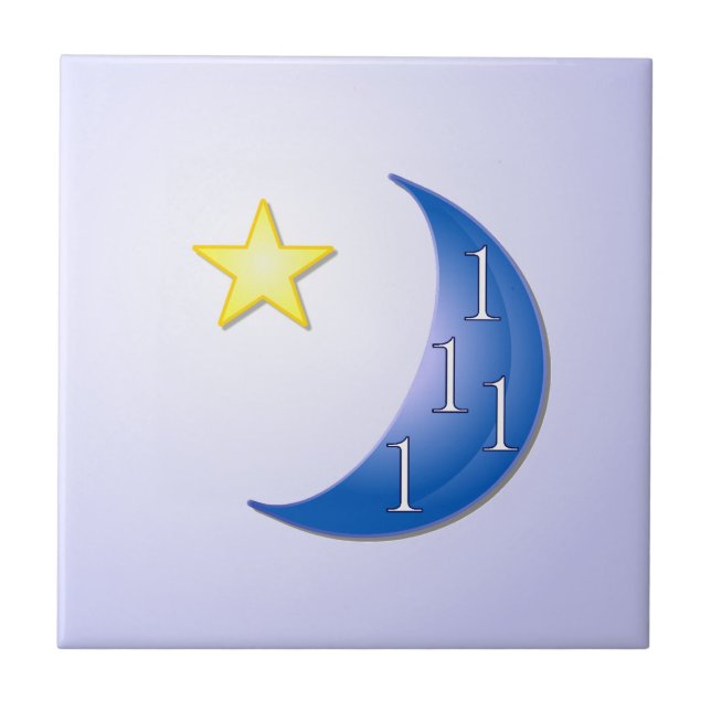 Einmal in einem blauen Mond Fliese (Vorderseite)