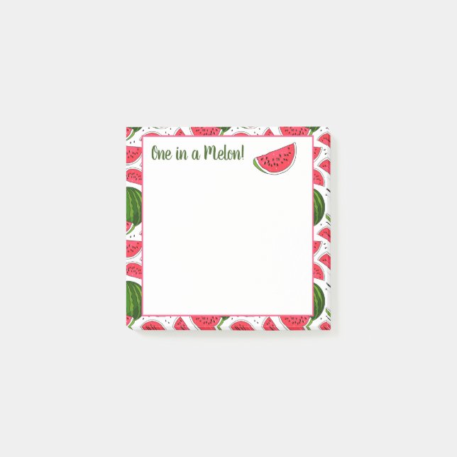 Einmal in einem Melonen-Post-it-Notes Post-it Klebezettel (Vorderseite)