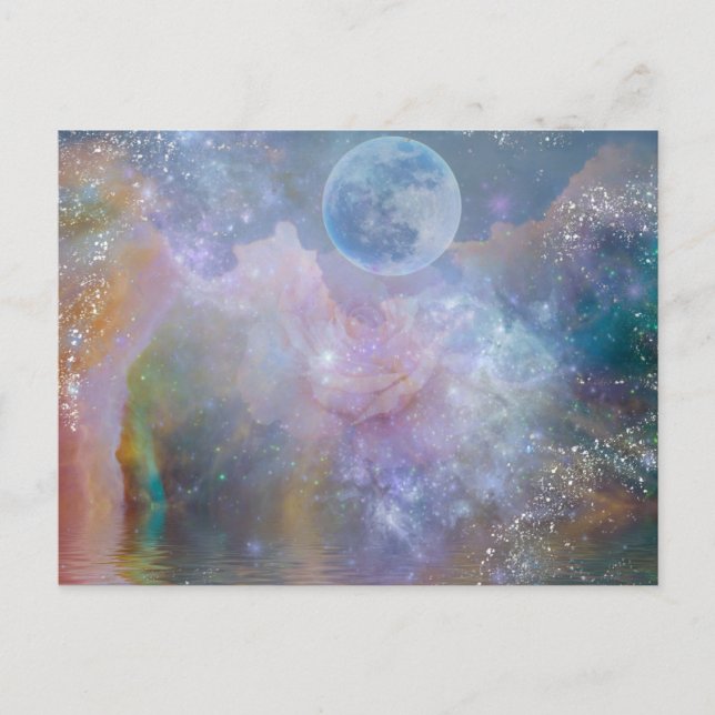 Einmal in einer Blue Moon Postkarte (Vorderseite)