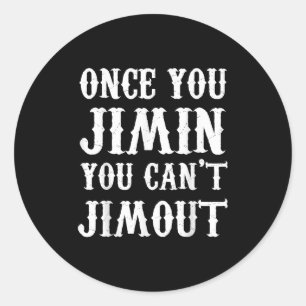Einmal Jimin immer Jimin Runder Aufkleber