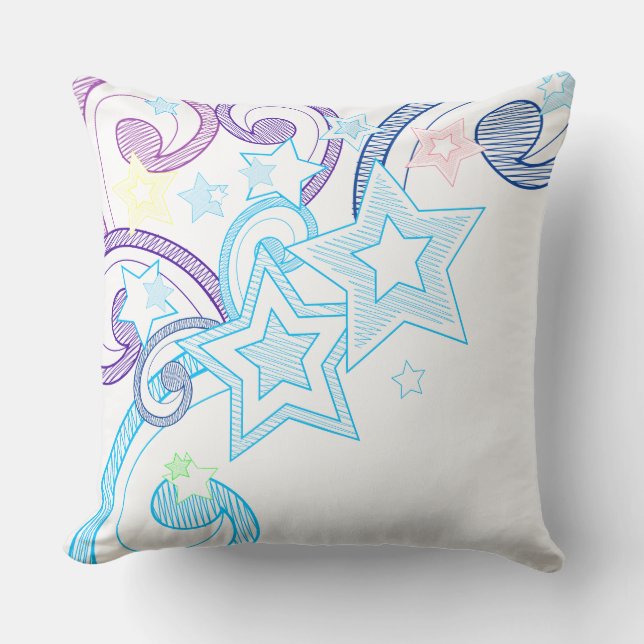 Einmal mit einem Shooting Star Kissen (Vorderseite)