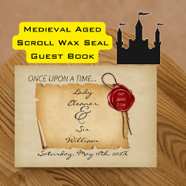 Einmal mittelalterliches Scroll Wax Siegel Gästebuch