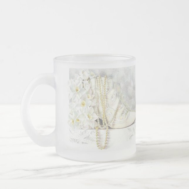 EINMAL NACH EINER Mattierten Tasse aus Glas (Links)