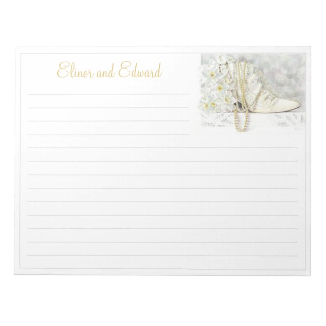 EINMAL NACH EINER ZEIT 11"x8.5" Notepad + Zeilen Notizblock (Vorderseite)