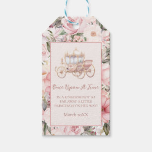 Einmal pinkfarbene Prinzessin-Baby-Dusche Geschenkanhänger