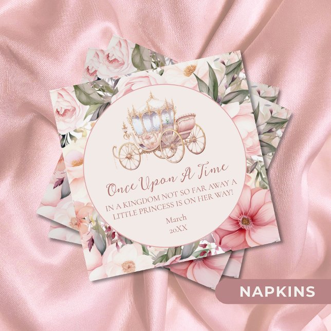 Einmal pinkfarbene Prinzessin-Baby-Dusche Serviette (Von Creator hochgeladen)