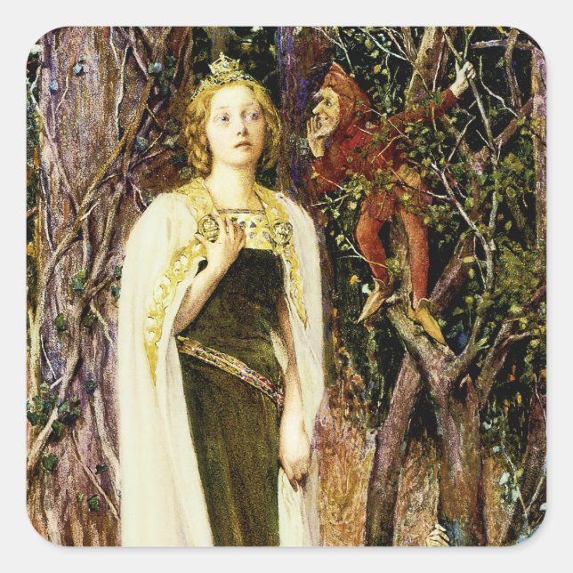 Einmal Quadratischer Aufkleber (Vorderseite)