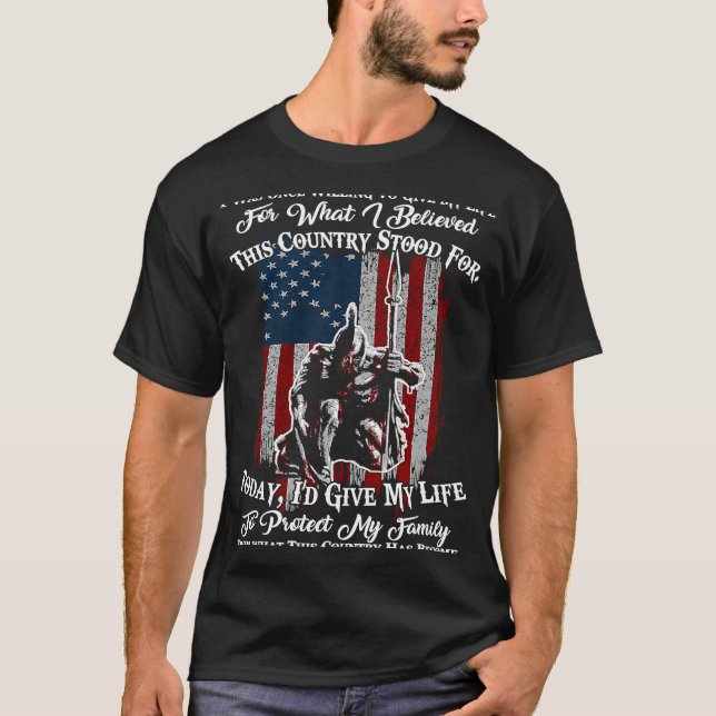 Einmal war ich bereit, meinem Leben als USA-Flagge T-Shirt (Vorderseite)