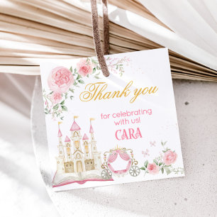 Einmal war Prinzessin Geburtstagsparty Square Geschenkanhänger