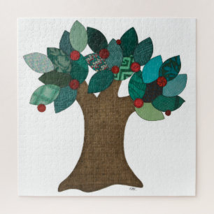 Einmalig Art Puzzle - Teal Tree - Erin Brie Art