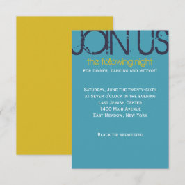 Einmalige Bar Bat Mitzvah-Party-Karte Einladung