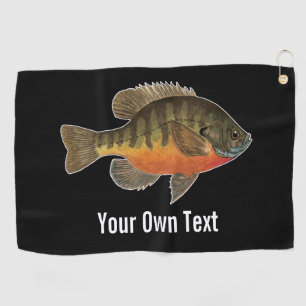 Einmalige Bluegill Bream Fisherman Fisherfrau Golfhandtuch