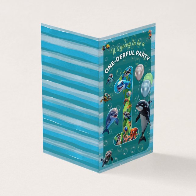 Einmalige Einladung zum Geburtstag eines Party (Vorderseite)