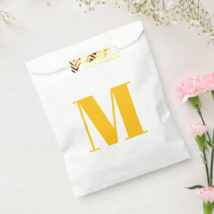 Einmalige, gelb-weiße Gabe für Monogramm anpasse Geschenktütchen