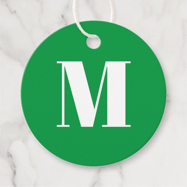 Einmalige grüne Gabe anpassen Geschenkanhänger (Vorderseite)