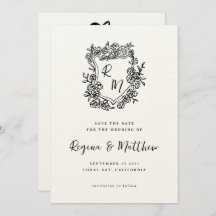 Einmalige Hochzeit des handgezogenen Schwarzen Wap