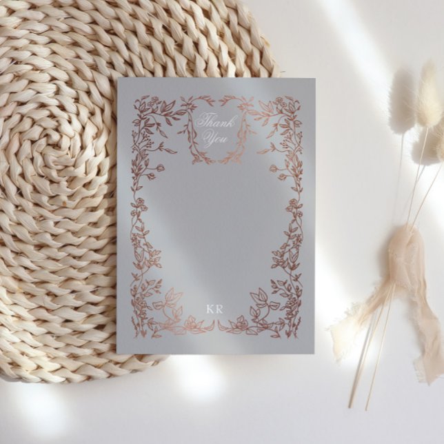 Einmalige Hochzeit des klassischen Wappen Dankeskarte (Von Creator hochgeladen)