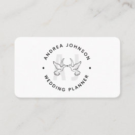 Einmalige Hochzeit des Love Birds-Logos von Dogans Visitenkarte