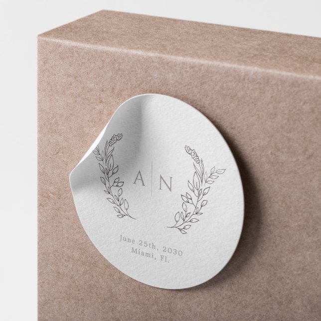 Einmalige Hochzeit Runder Aufkleber (Von Creator hochgeladen)