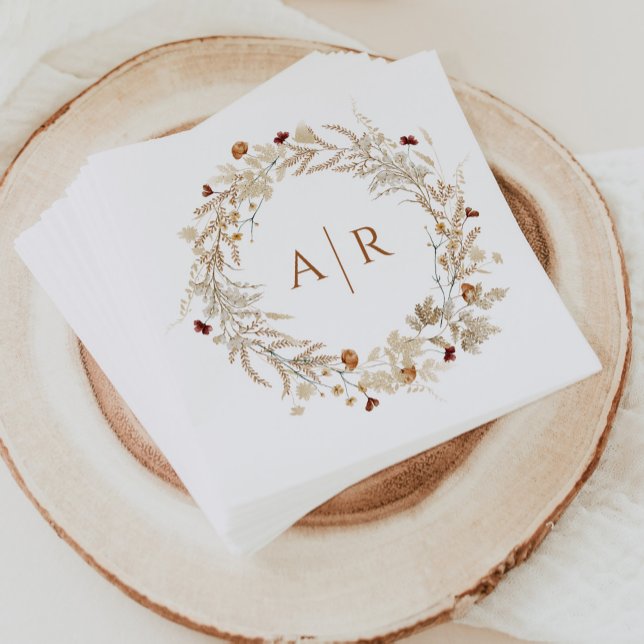 Einmalige Hochzeit von Wildblumen Serviette (Von Creator hochgeladen)