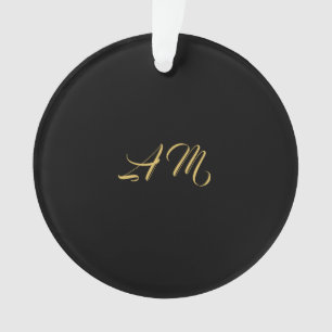Einmalige Kalligrafie mit Schwarz-Gold-Farben Ornament