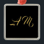 Einmalige Kalligrafie mit Schwarz-Gold-Farben Ornament Aus Metall<br><div class="desc">Erleben Sie dieses moderne,  elegante Design. Diese Vorlage kann an alle beruflichen Beruf angepasst werden.</div>