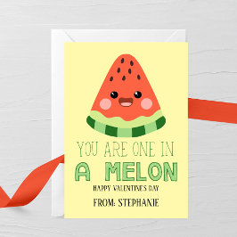 Einmalige Kids Valentinstagskarte mit Wassermelone Mitteilungskarte