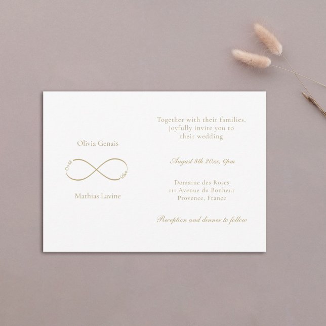 Einmalige Liebe-Monogram-Elegant-Hochzeit Einladung (Von Creator hochgeladen)